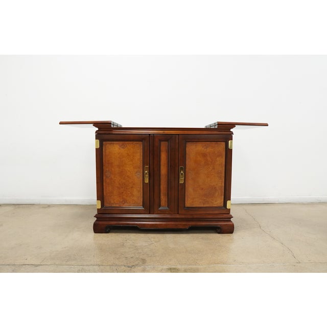 Brown Vintage Universal Furniture Chinoiserie Bar Cabinet, Attributed For Sale - Image 8 of 18