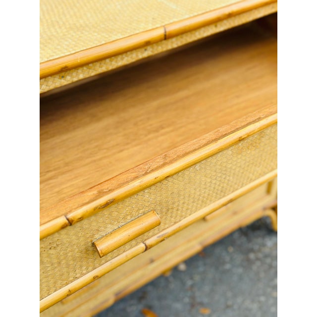 Vintage Rattan and Cane Dresser For Sale In Charleston - Image 6 of 9