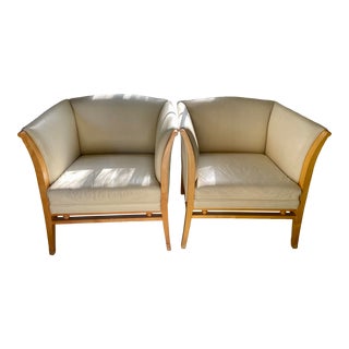 Set of Two Vintage 1970’s Postmodern Brayton International Collection Club Chairs For Sale