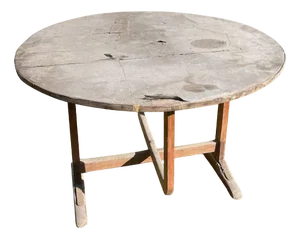 Tilting Table in Poplar and Walnut