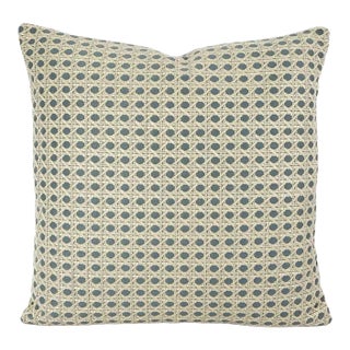 Brunschwig & Fils Monterey Woven Texture in Baltic Pillow Cover For Sale
