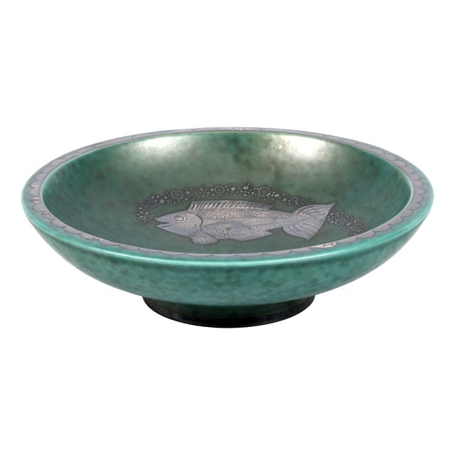 Ceramic Argenta Bowl by Wilhelm Kage for Gustavsberg, Sweden, 1940s For Sale