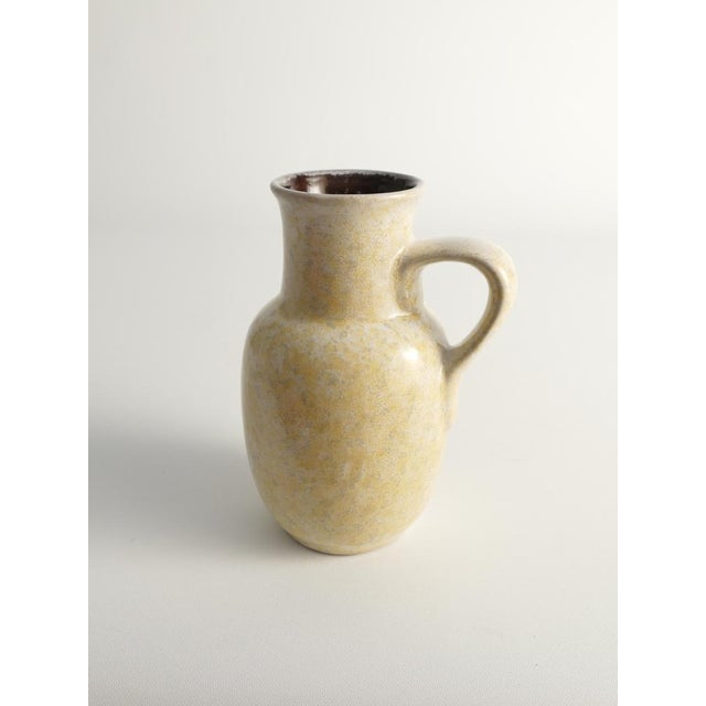 Ceramic Mid-Century Modern Grey and Yellow Stoneware Vase by Strehla, 1970s For Sale - Image 7 of 15