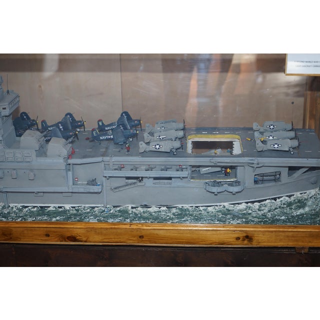 Vintage WWII American Wood Light Aircraft Carrier Made by Sailors For Sale - Image 16 of 18