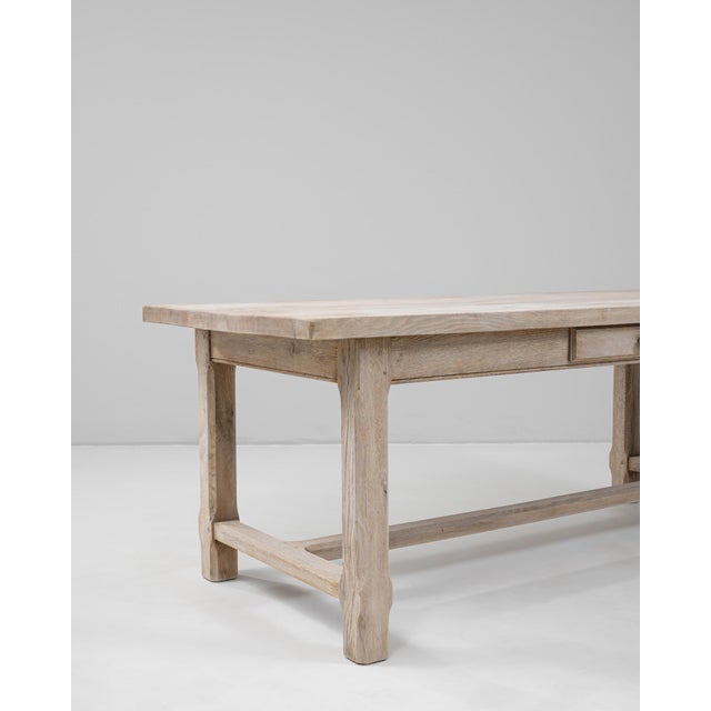 20th Century French Oak Dining Table With Drawer For Sale In Greensboro - Image 6 of 18