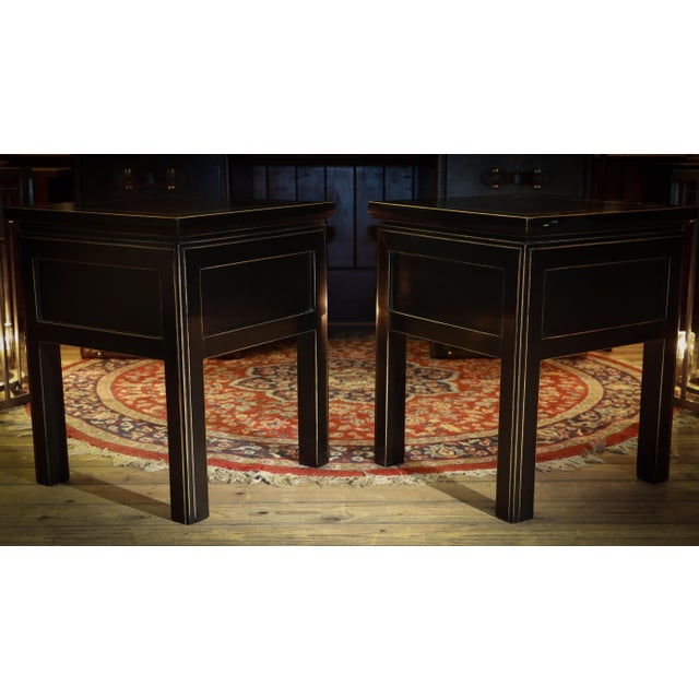 Vintage Canton Bedside Tables in Black Ash from Lombok, 2010s, Set of 2 For Sale - Image 12 of 18