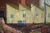 Textile Mid Century Industrial Landscape With Row Houses by Doris Lyons Hoover For Sale - Image 7 of 8