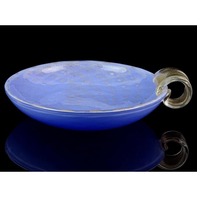 Barbini Murano Vintage 1950s Blue Gold Flecks Italian Art Glass Mid Century Dish Tray Bowl | Chairish Barbini Murano Vintage 1950s Blue Gold Flecks Italian Art Glass Mid Century Dish Tray Bowl | Chairish