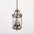 Art Deco Italian Brass & Semicircular Glass Pendant Light in style of Adolf Loos, 1950s For Sale - Image 12 of 18