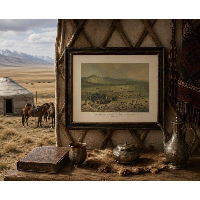 German School after Nikolai Przhevalsky, Wildlife of the Central Asian Steppe Natural History Lithograph, 1883, Lithograph For Sale - Image 4 of 9
