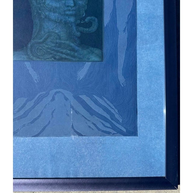 Ernst Fuchs (Austrian, 1930–2015) Sphinx Mystagoga (Sheet No. 6 From Die Sieben Bilder Und Sprüche Der Sphinx) Aquatint Etching | 1967 | Edition 63/99 For Sale - Image 13 of 18