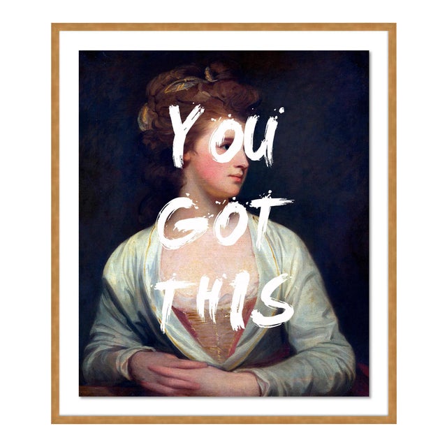 You Got This by Lara Fowler in Gold Framed Paper, Small Art Print For Sale