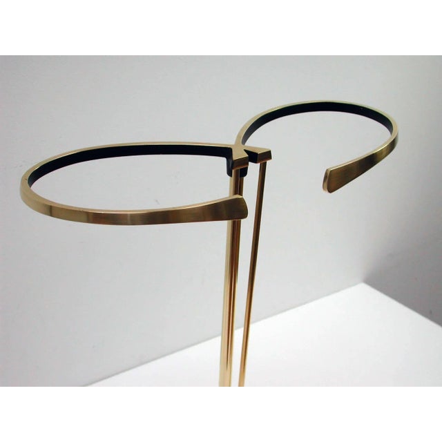 Austrian Black Lacquered and Brass Umbrella Stand in the Style of Walter Hagenauer, 1950s For Sale - Image 6 of 11