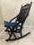 1970s Vintage 1976 Bicentennial Folding Rocking Chair-Americana Folding Rocker - Colonial Revival Style - Black & Gold-Eagle Stencil For Sale - Image 5 of 12