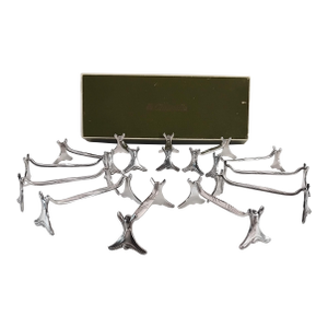 12 Christofle Knive Rest Set Gramont Model. Vintage