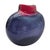 Maureen Williams Signed Australian Studio Art Glass Vase Magenta Amethyst 8" For Sale - Image 11 of 12