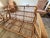 Vintage Six-Strand Square Pretzel Rattan Sofa + Pair of Lounge Chairs, Style of Paul Frankl For Sale - Image 9 of 14