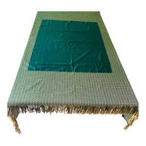 Vintage Gold Silk Wool Brocade Table Cloth Throw