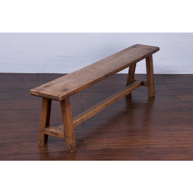 Antique Rustic Country French Farmhouse Oak Bench Chairish