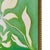 Boho Chic Original Green & Ivory Botanical Oil Painting by Tatiana Duperault, 13" Square, Gold Framed For Sale - Image 3 of 4
