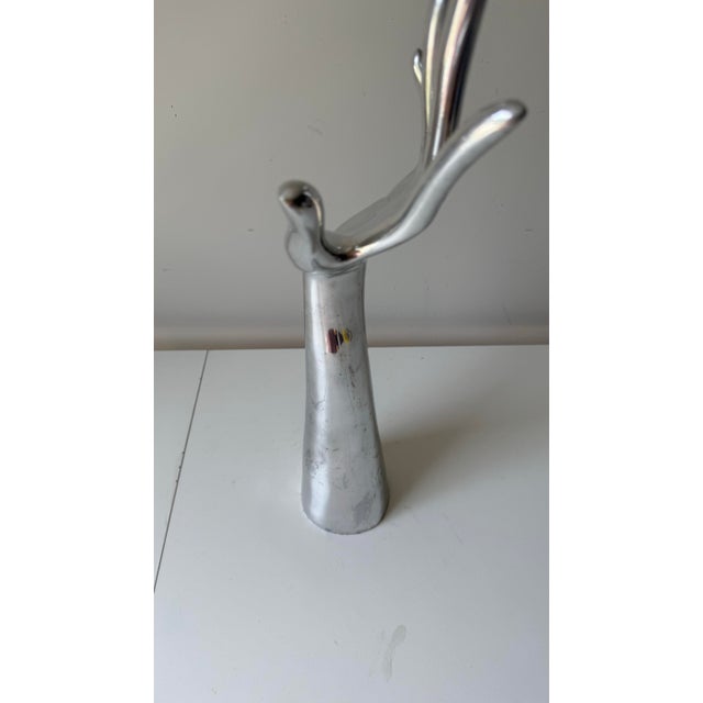 1990s Cast Aluminum Chrome Hand Sculpture For Sale In Charleston - Image 6 of 9