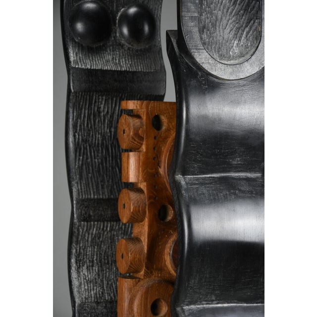 Alberto Cabiddu, Fratelli (Brothers) — Ebonized Wood Totemic Sculpture, 1998, Oak and Wood For Sale - Image 13 of 17