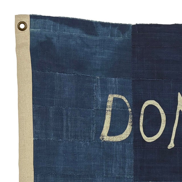 This unique cotton flag is crafted from vintage African textiles. Item pictured is the exact one you will receive. Printed...
