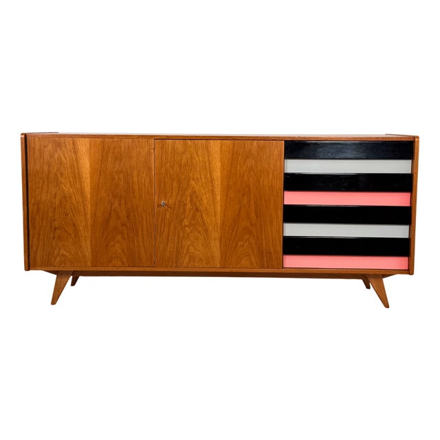 U460 Sideboard with Colored Drawers by Jiří Jiroutek for Interier Praha, 1965 For Sale