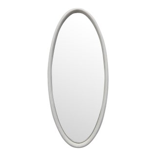 Mid-Century White Lacquer Wall Mirror, American Mirror Company 1966 For Sale