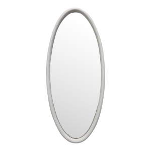 Mid-Century White Lacquer Wall Mirror, American Mirror Company 1966