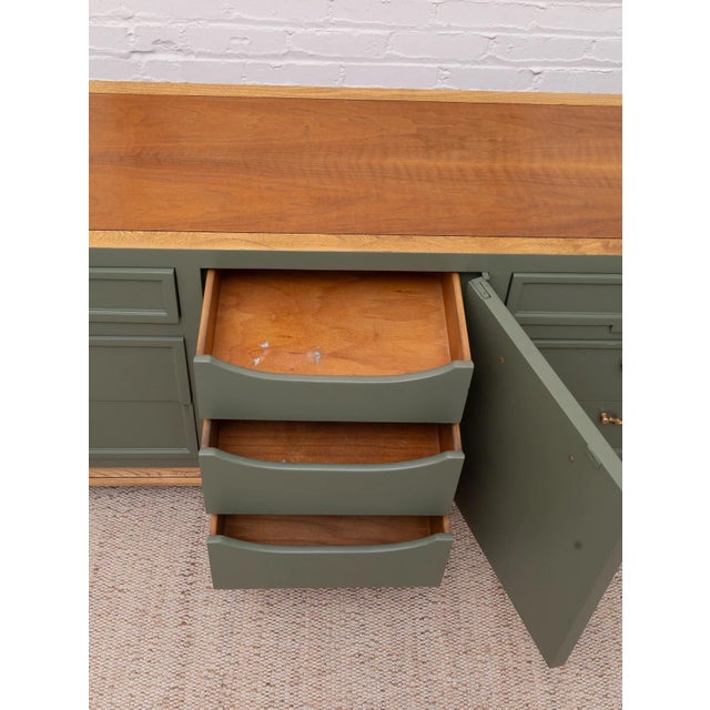 Mid 20th Century Sage Green Vintage Dresser For Sale - Image 12 of 12