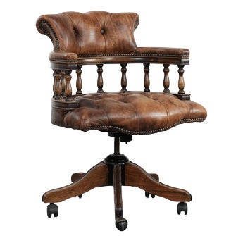 Chesterfield Chair in Cowhide For Sale