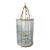 1980s Monumental 4-Foot Hollywood Regency Brass & Beveled Glass 6-Light Cylinder Foyer Chandelier For Sale
