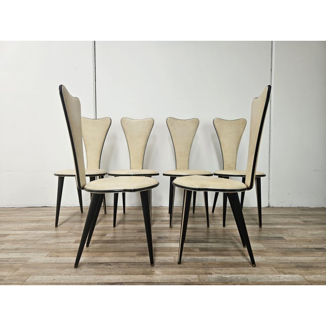 Mid-Century Modern Chairs by Umberto Mascagni, 1950, Set of 6 For Sale - Image 3 of 17