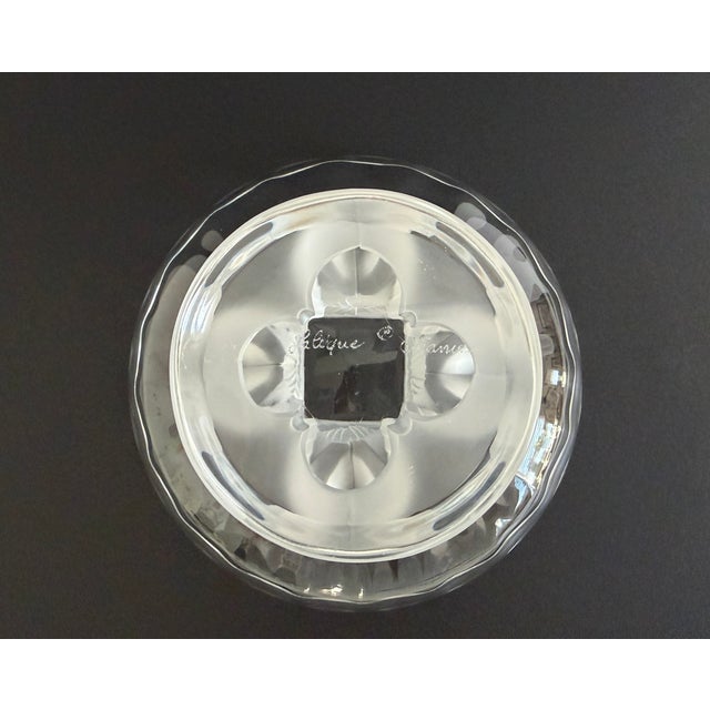 1960s 1966 Lalique Nogent Crystal Bowl For Sale - Image 5 of 5