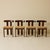 Set of four chairs from Luigi Vaghi's Euro series, produced by Former, mid 1970's. Made in stained walnut with camel...