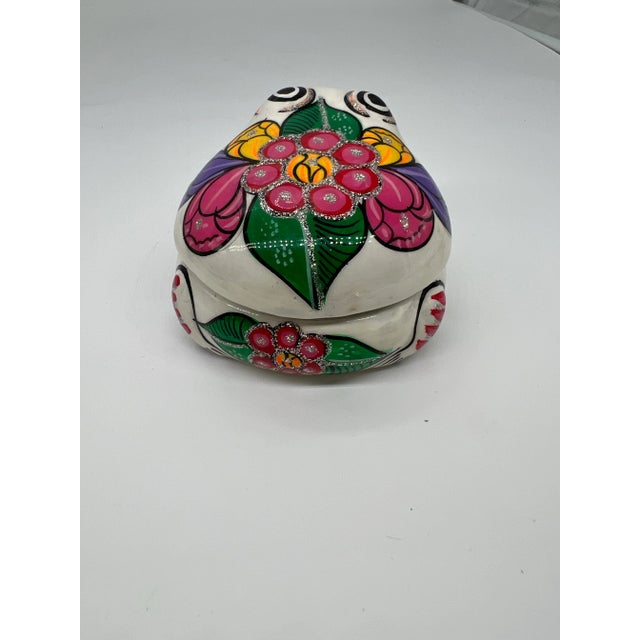 Terracotta Mexican Folk Art Frog Box For Sale In Jacksonville, FL - Image 6 of 9