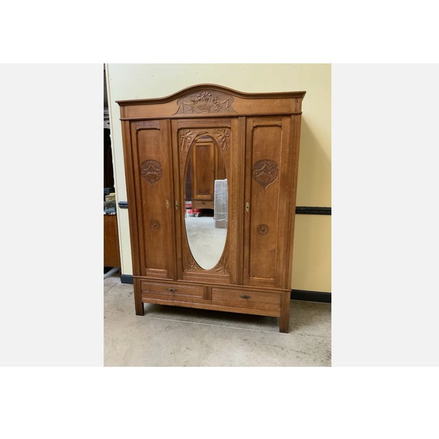 Antique Art Nouveau Wardrobe, 1910 For Sale - Image 6 of 11