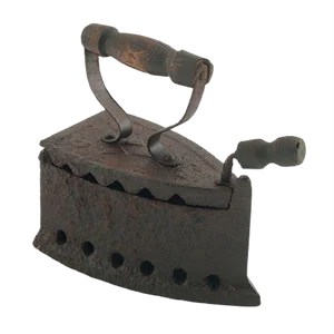 Antique Italian Cast Iron Coal Iron, 1900s