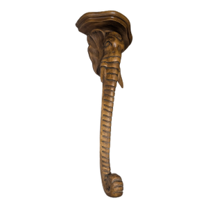 Vintage Gampel & Stoll Style Elephant Wood Wall Sconce