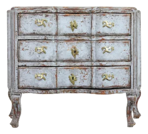 Swedish Gustavian Hand-Painted Chest of Drawers, 19th Century