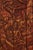 Monumental Vintage Thai Hand-Carved Wood Kinnari Wall Panel, Red and Gold For Sale - Image 15 of 15