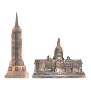 Midcentury Architectural Monument Models, Set of 2