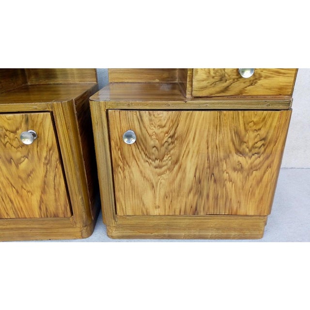Art Deco Bedside Tables by Jindrich Halabala for Up Závody, 1940s, Set of 2 For Sale - Image 12 of 18