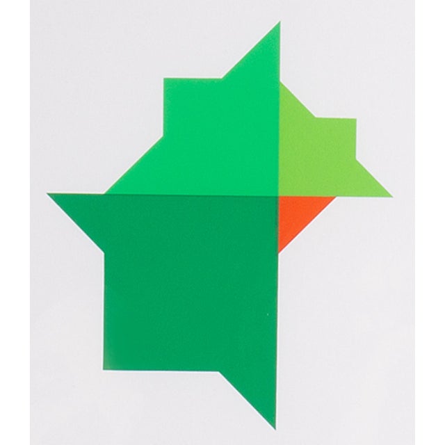 A 1995 serigraph print, titled "Konstruktion and Intuition," by the German artist Anton Stankowski (1906-1998). This print...