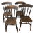 Antique 19th Century Oak Farmhouse Dining Chairs, Set of 4 For Sale