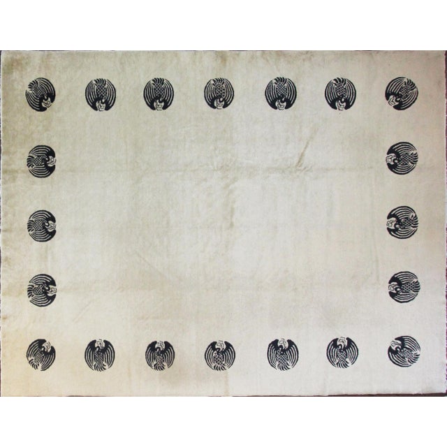 Antique Peking Chinese/Art Deco Carpet For Sale - Image 10 of 10