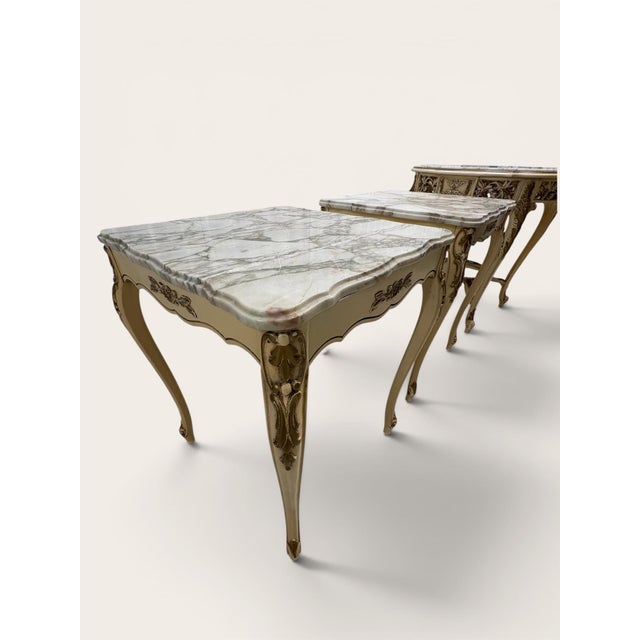 French Provincial Mid 20th-Century French Louis Vx Style Tables. For Sale - Image 3 of 12