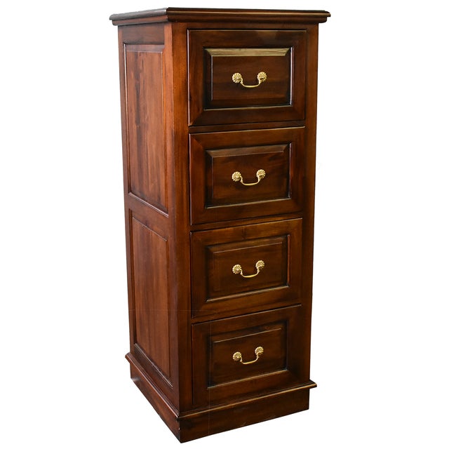 Legacy 4 Drawer File Cabinet - Brown Walnut For Sale In Chicago - Image 6 of 12