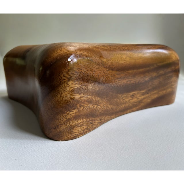 Vintage Handcrafted Pacific Merchants Acacia Wood Serving Bowl For Sale - Image 11 of 18